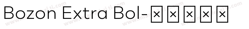 Bozon Extra Bol字体转换
